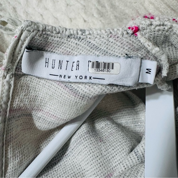 Hunter Bell Marla Sweater Chic Striped Puff Sleeve Top - Picture 4 of 5